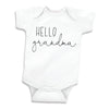 Bump And Beyond Designs Baby-Boys Hello Grandma Surprise Pregnancy Announcement Leotard To Grandma White, 0-3 Months