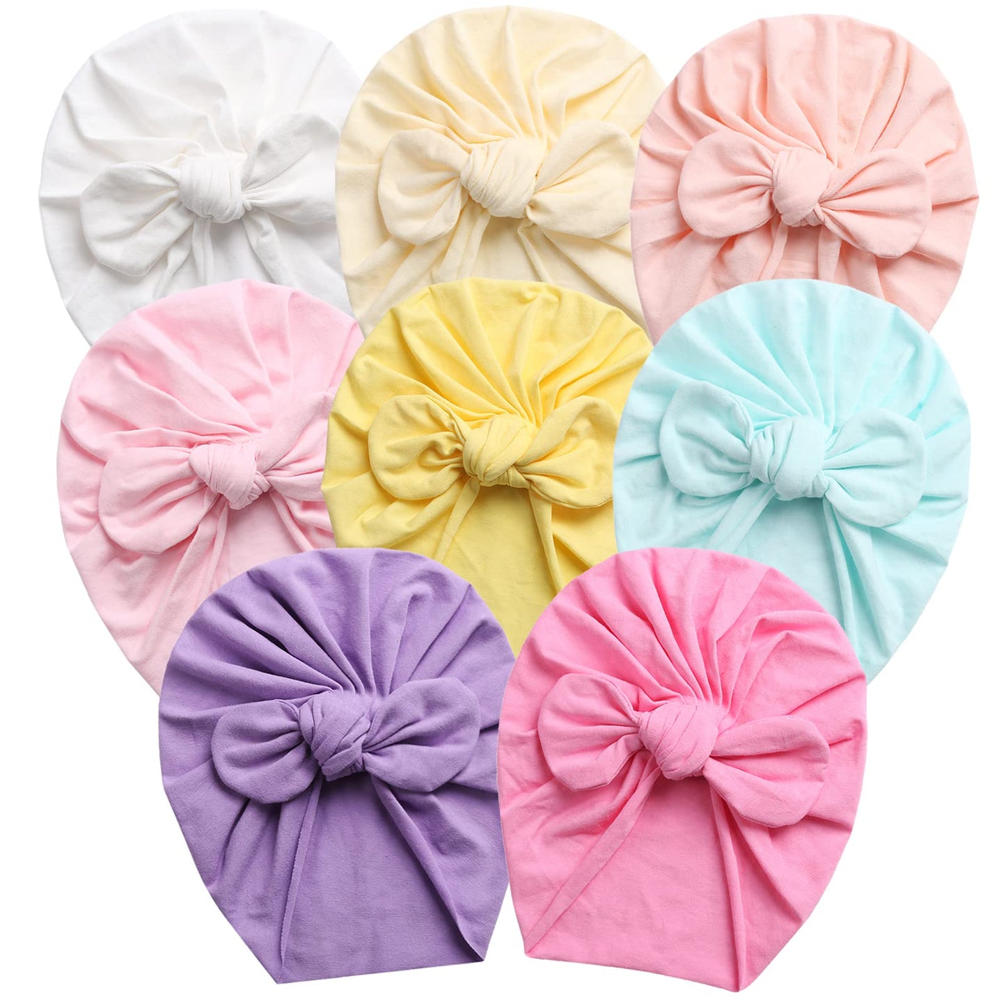 Kidocheese Baby Turban Big Hair Bow Baby Hat Baby Girl Soft Beanie Cap Newborn Infant Toddler Kid Headwrap