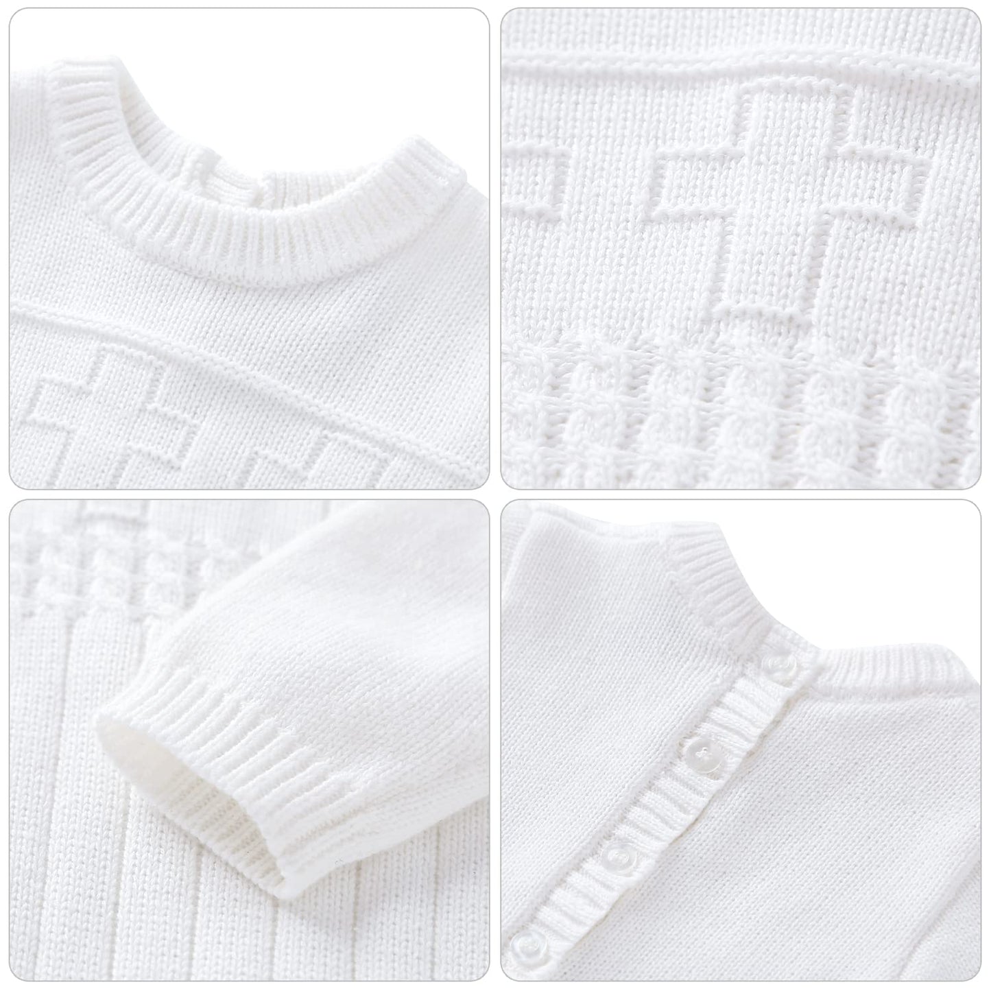 Booulfi Baby Boy'S Christening Baptism Outfits Suit With Hat