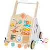 Twefex Wooden Baby Walker - Baby Push Walker with Music Box - Toddler Walker Push Toy with Adjustable Speed - Learning Activity