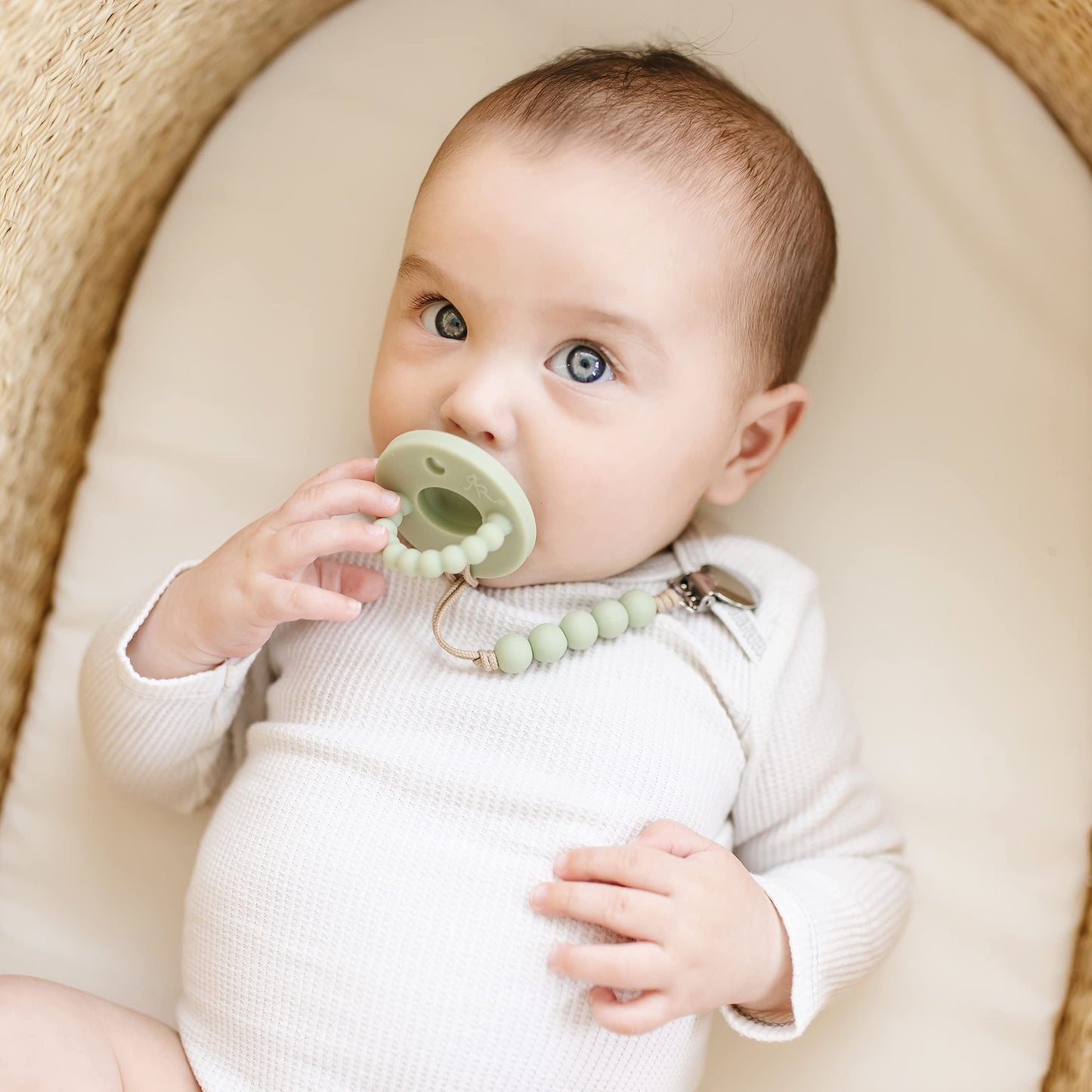 Ryan & Rose Cutie Pat Pacifier Teether (Starter Kit, Boy)