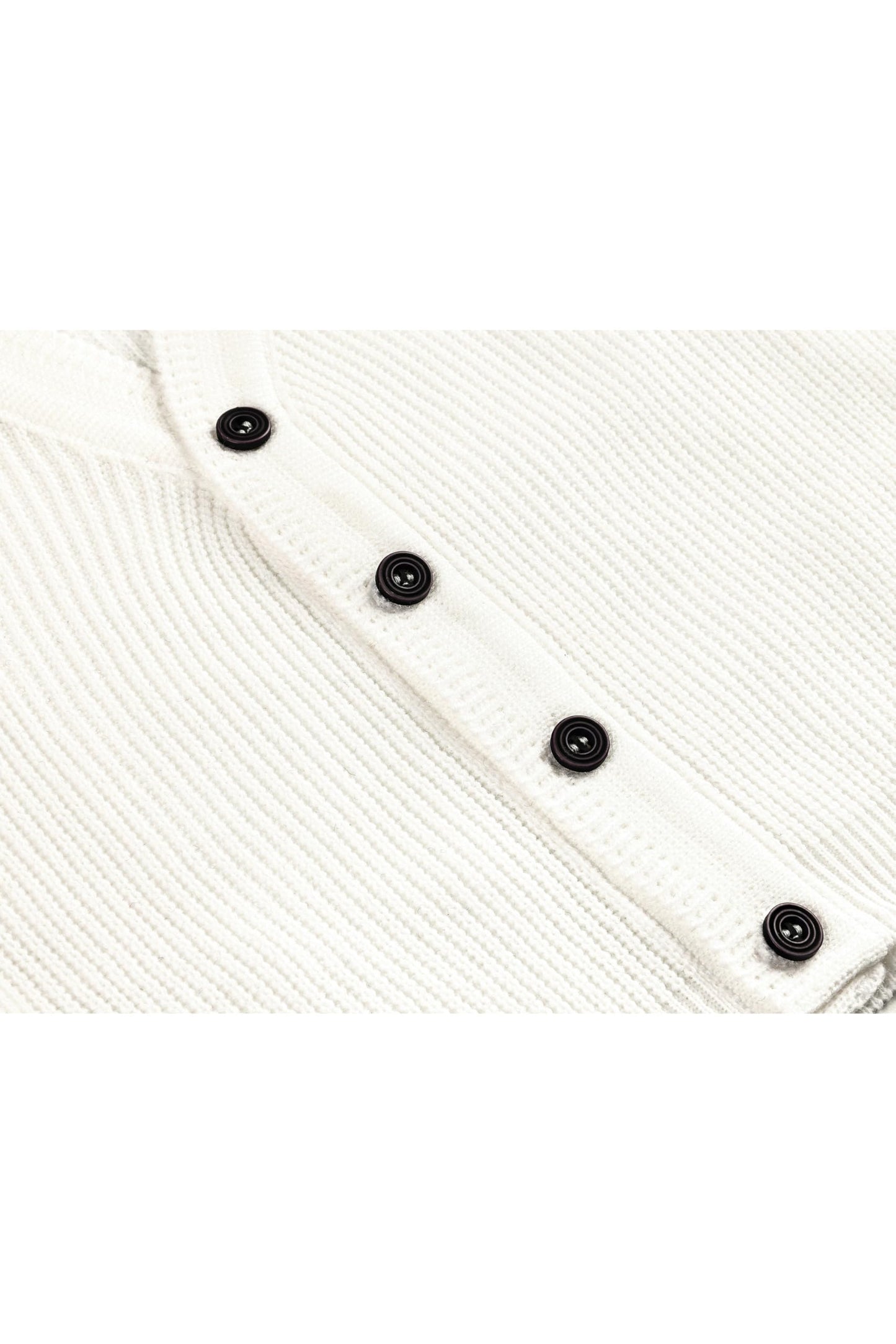 Lilax Baby Boys Basic Long Sleeve V-Neck Classic Knit Cardigan Sweater (Cream, 3-6 Months)