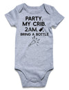 Bfustyle Newborn Announcement Romper Fall Funny Saying Romper Party My Crib 2Am Bring A Bottle Bodysuit Babe Shower Gifts 0-18 M