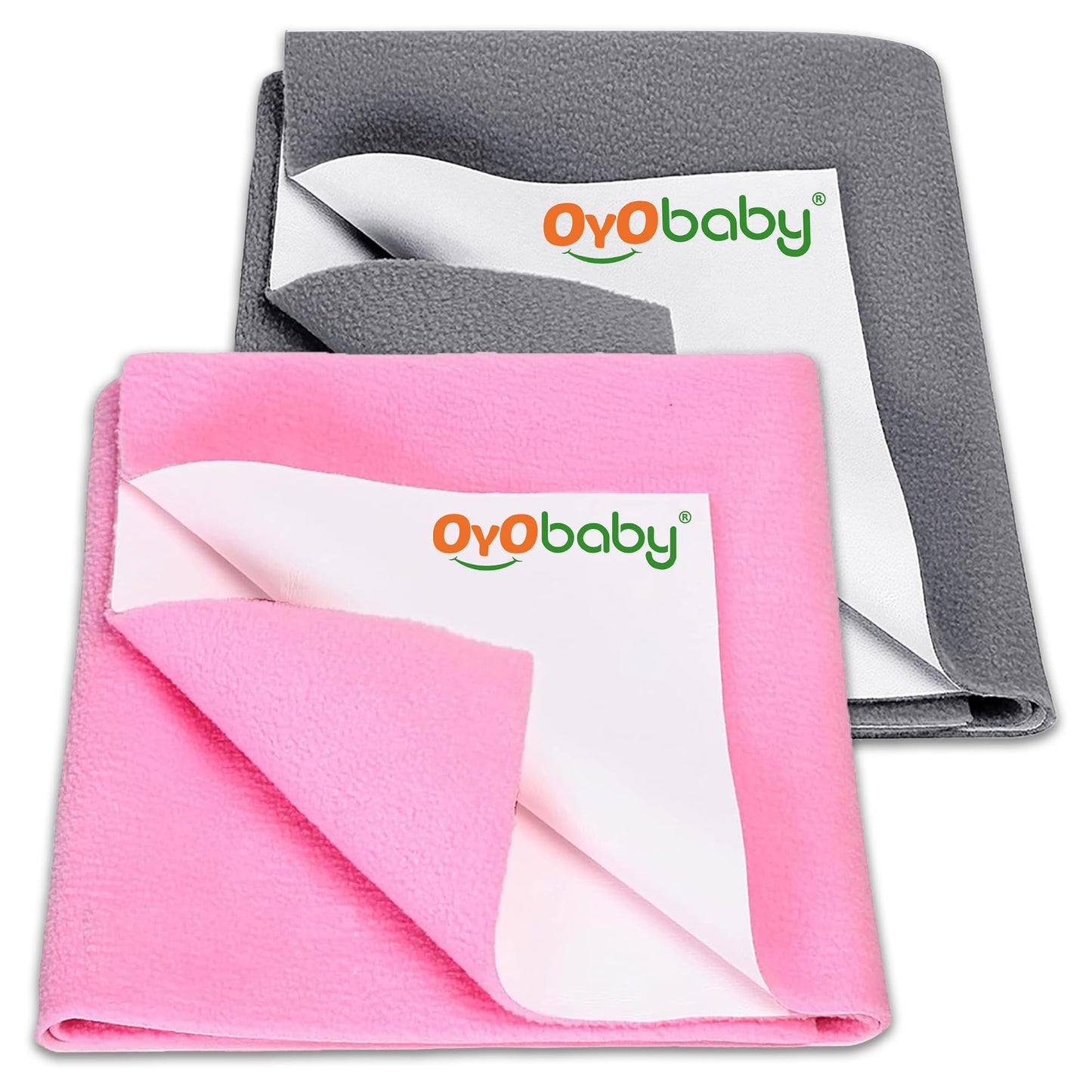 Oyo Baby Waterproof Dry Sheet Medium Size 10070 Cm Pack Of 2 | Reusable, QuickDry, Soft And Breathable Bed Protectors For 012