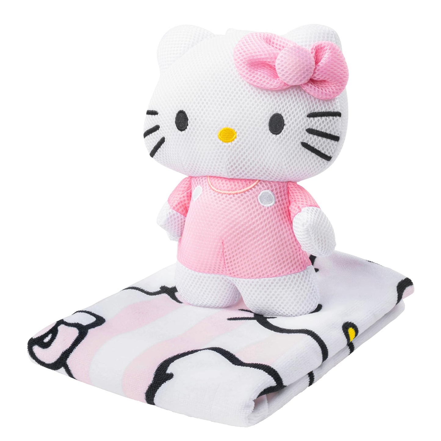 Jay Franco Hello Kitty Bath Towel & Bath Buddy Set - Bathtub Accessories - Includes 25 X 50 Inch Microfiber Towel 10 Inch And Wh
