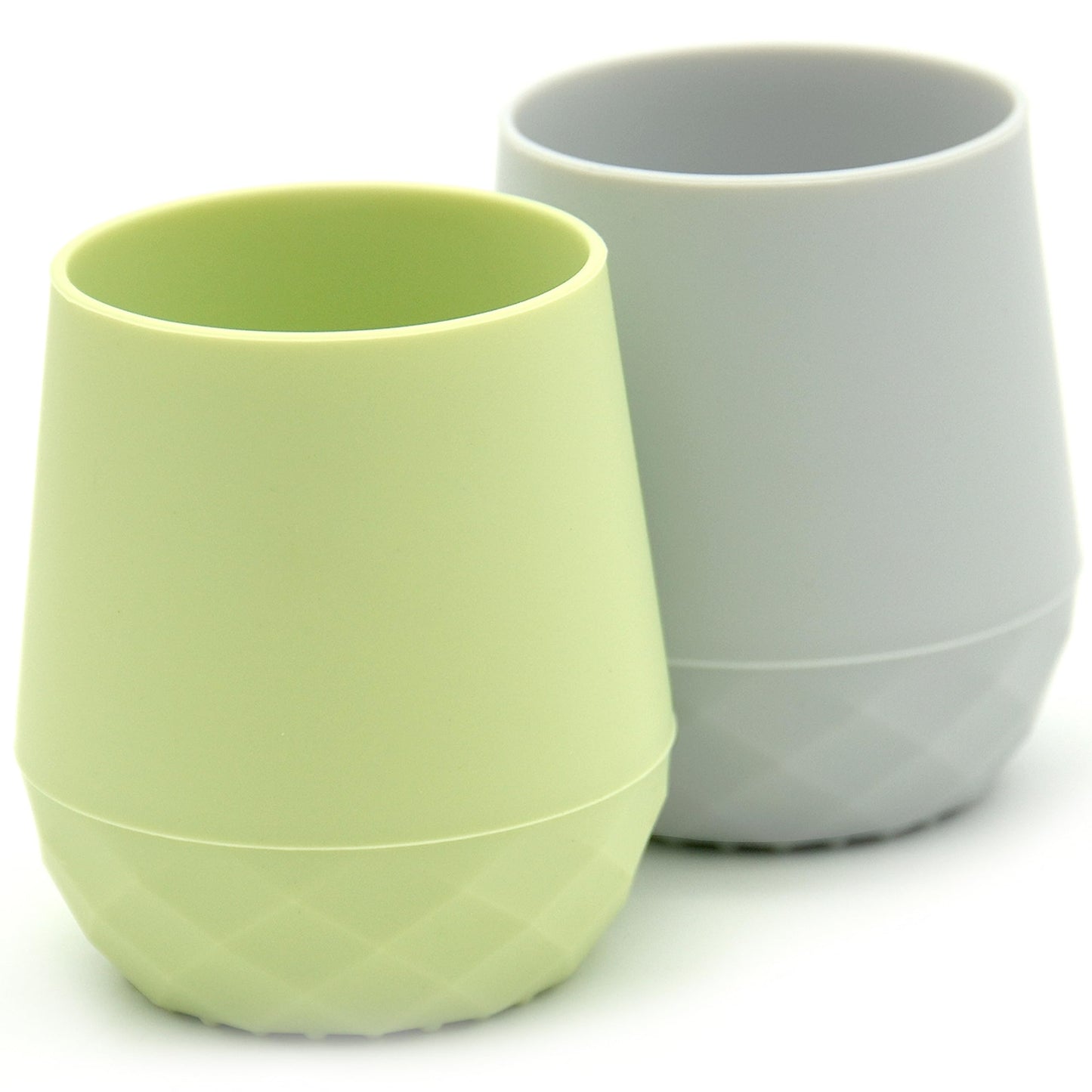 teensy peepsy Tiny Baby Cups for 4 months+ | Silicone Baby Cups for 6-12 months Infants Baby Boy Gift, 2 pack Training Cups for