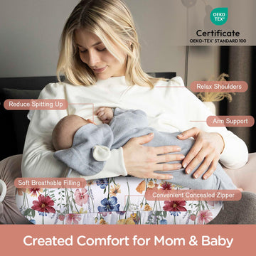 Little Grape Land Nursing Pillow For Infants, Breastfeeding Pillows, Baby Support Pillow For Nursing, Bottle Feeding, Tummy Time