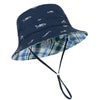 Durio Sun Hat Bucket Hats Wide Brim Summer Hat Sun Protection Beach Hat C Navy Fish 4-8 Years