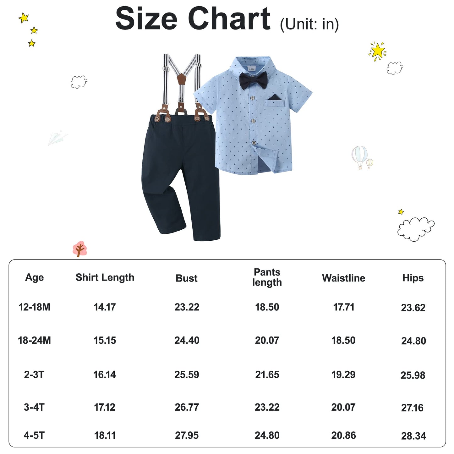 Disaur Baby Boy Clothes Suits,Toddler Dress Short Shirt With Bowtie + Suspender Pants Outfit Sets Gentleman Wedding 1-5 Years (B