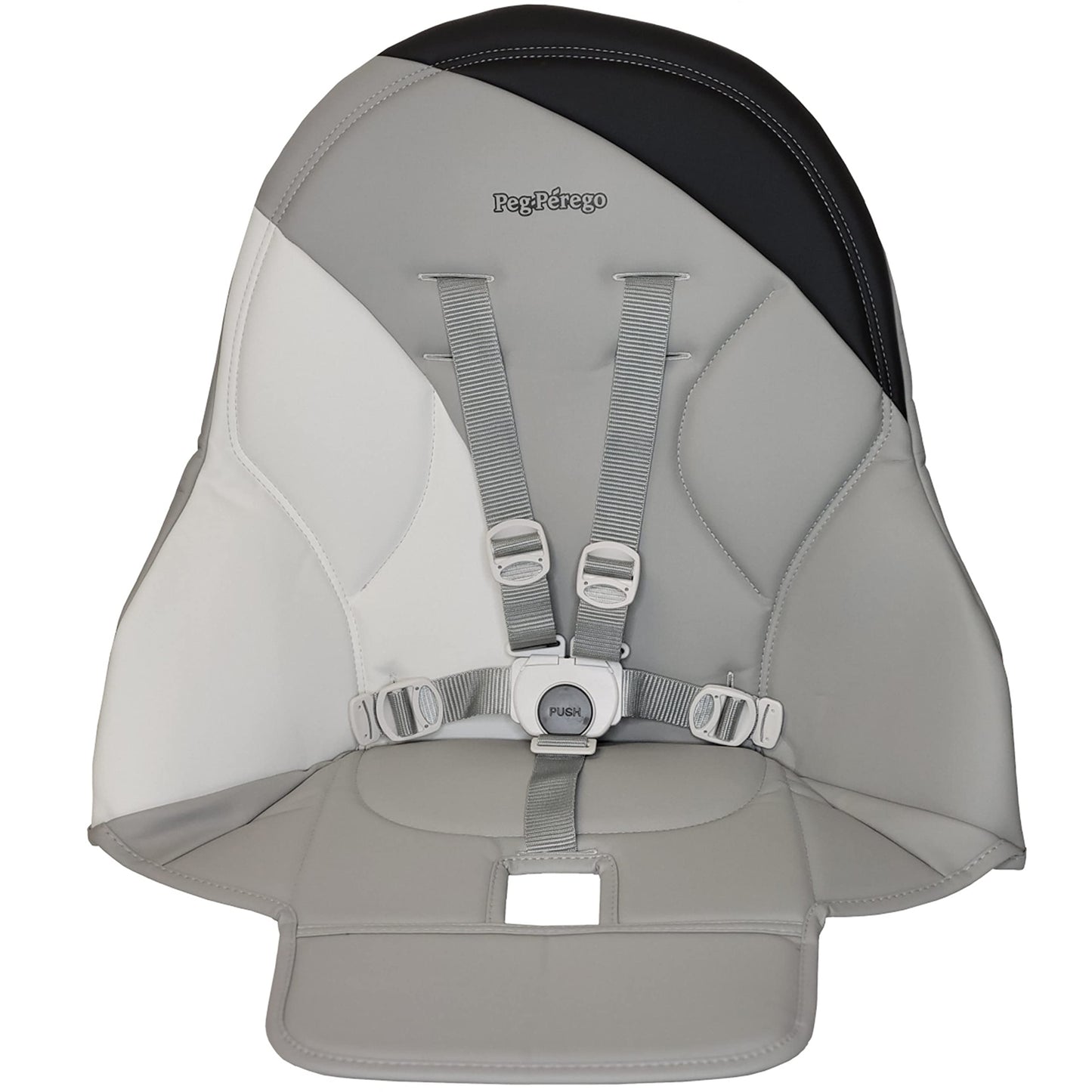 Peg Perego Siesta/Prima Pappa Zero 3 high Chair Replacement Upholstery with seat Belt, Palette Grey (Grey)