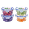 Kigi 4 Pack 20Oz Plastic Round Bowls With Lid Leakproof Food Storage Container Set Small Meal Prep Containers Bento Box