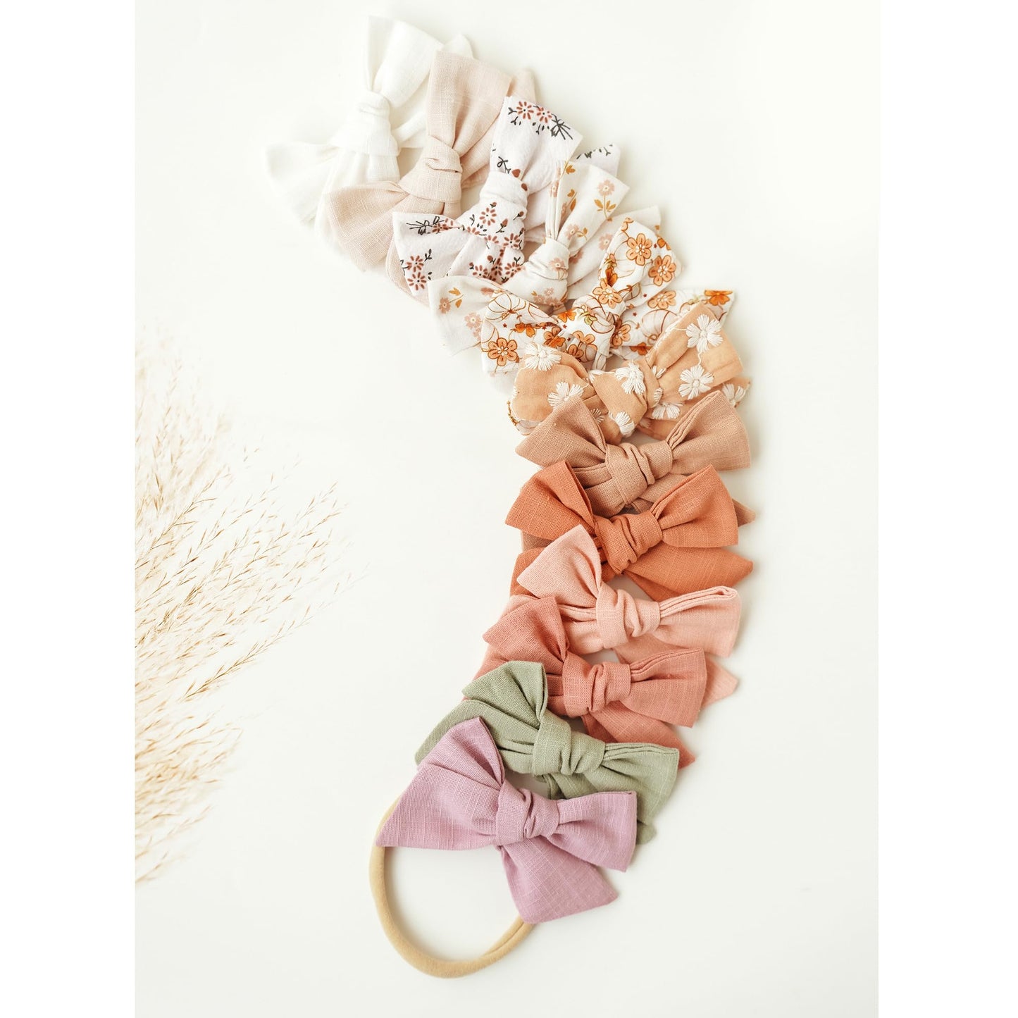 Niceye Baby Headbands And Hairbands Set - 12 Packs Of Stretchy Nylon Handmade Hair Accessories For Newborns, Infants, And Toddle