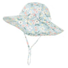 Urban Virgin Baby Girl Sun Hats Summer Baby Hats Upf 50+Toddler Sun Hat Infant With Wide Brim Bucket Hat Blue Garden 12-24 Month