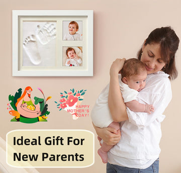 Pewingo Baby Footprint Kit,Baby Clay Hand And Footprint Kit,Newborn Baby Handprint Kit,Baby Keepsake Frames For First Mothers Da