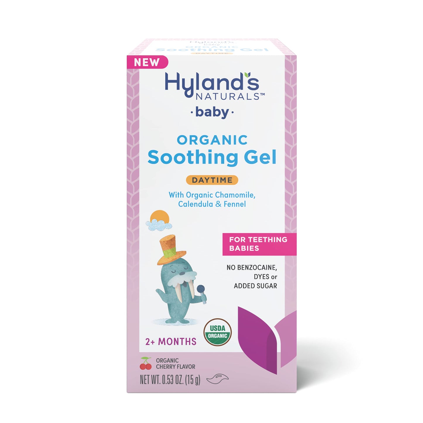 Hyland'S Naturals Baby - Organic Daytime Soothing Gel, With Chamomile, Calendula, & Fennel, Easy-To-Apply, Ages 2 Months & Up, 0