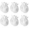 Newborn Baby Mittens No Scratch Cotton Gloves Warm Mittens Baby Glove For Boys Girls 6-Pairs/White