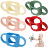 5 Pack Baby Bottle Holders, Universal Fit With Easy Grip Silicone Handles - Bpa-Free, 5 Colors