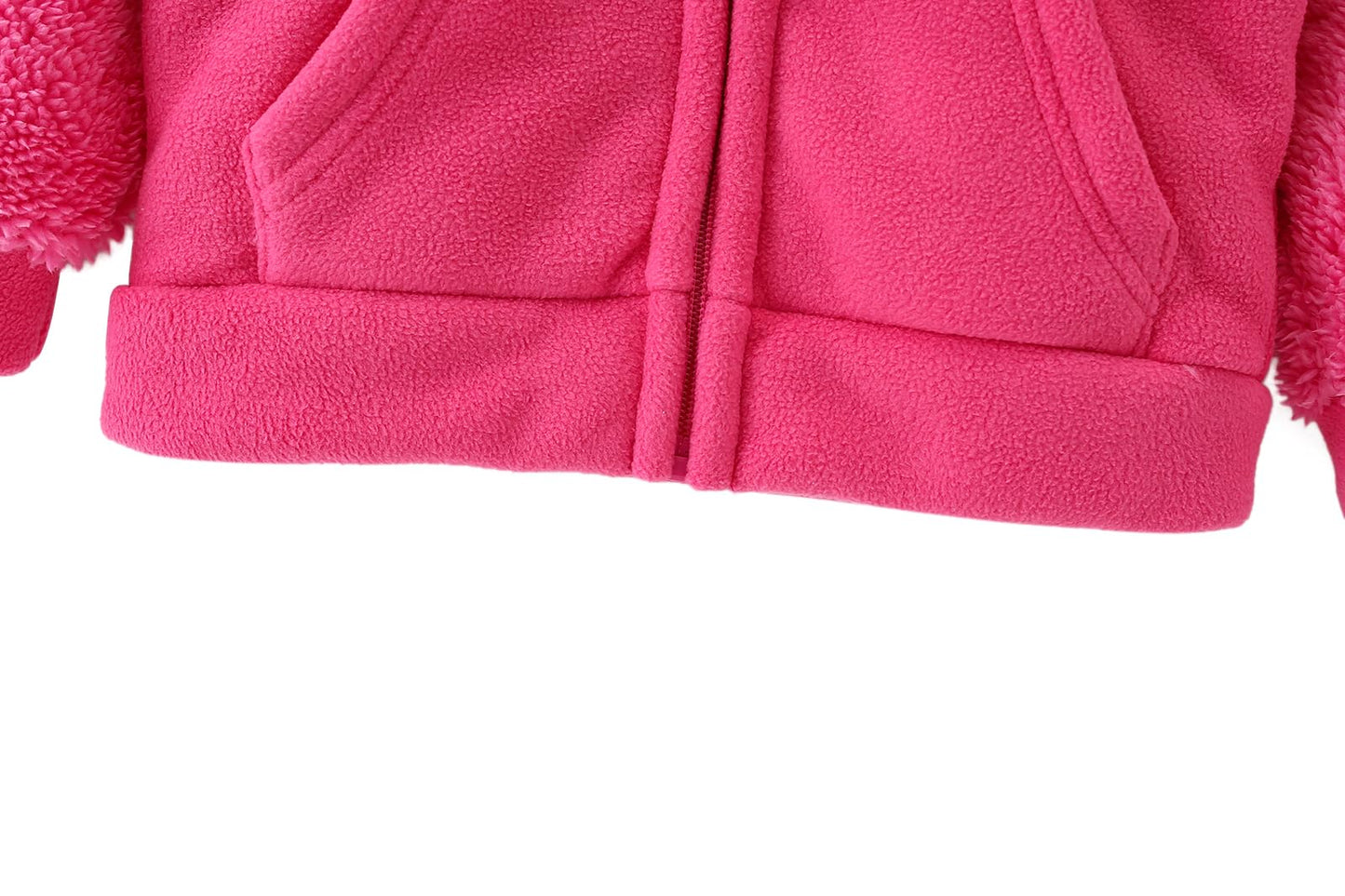 Amiyan Bear Ears Shape Fleece Warm Hoodies Clothes Toddler Zip-Up Light Jacket Sweatshirt Outwear For Baby Boys (Rose, 3-4T)