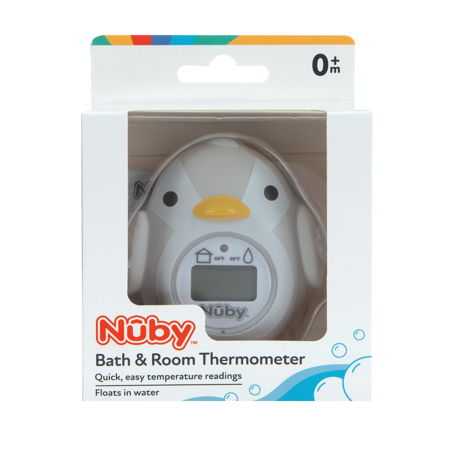 Nuby Bath And Room Digital Thermometer - Baby Thermometer For Safe And Cozy Bath And Room Temperatures - Penguin