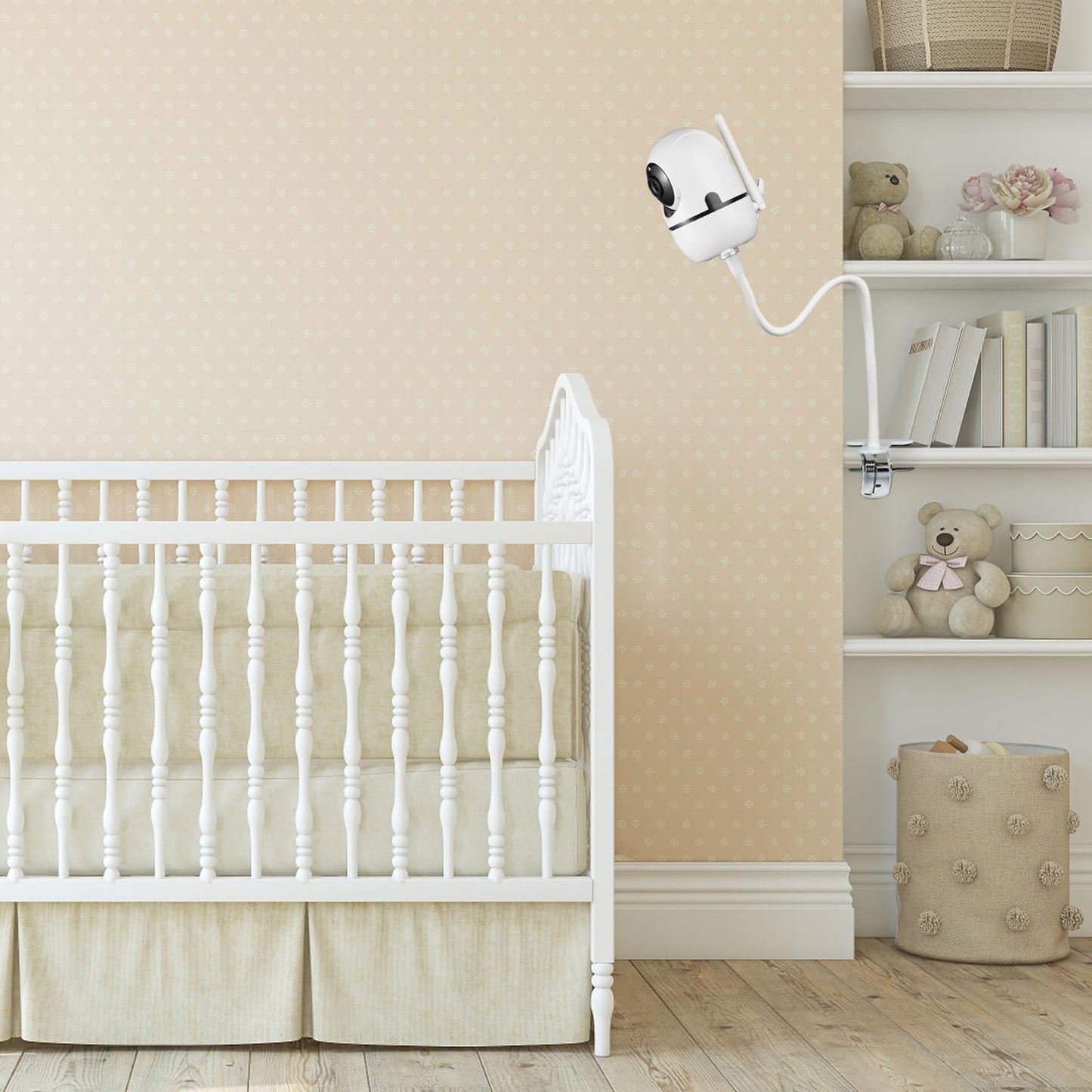 Flexible Baby Monitor Mount Compatible With Hellobaby Hb65/Hb40/Hb6550/Hb66/Hb6339/Hb6550 Pro, Anmeate Sm935E, Baby Camera Mount