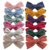 12 Pcs Linen Bow Hair Clips For Baby Girls Hair Bows Alligator Clips Accessories Infants Toddler Kids Hairgrips (Knot Bow 4'')