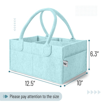 Mr. Pen- Baby Diaper Caddy Organizer, Mint Whisper, Baby Caddy Organizer With Handle, Compact Size, Collapsible & Portable