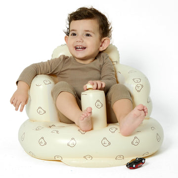 Baby Inflatable Seat For Babies 3-36 Months, Built In Air Pump Infant Back Support Sofa Toddler Chair For Sitting Up, Baby Floor