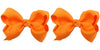 Zoonai 3 Inch Baby Girl Hair Bows Boutique Hair Clip Teens Toddlers Hairpin Headwear - Set Of 2 (Orange)
