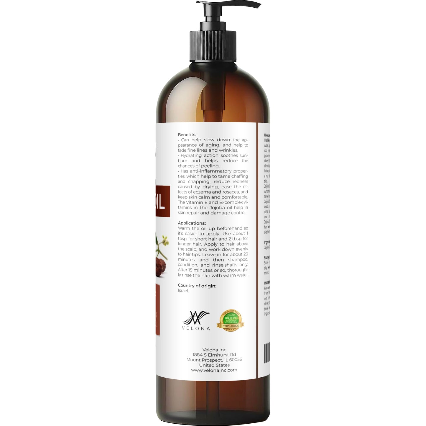 Jojoba Oil - 8 Fl Oz (With Pump) | 100% Pure And Natural | Golden, Unrefined, Cold Pressed, Hexane Free