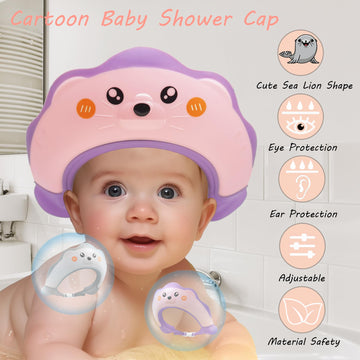 Baby Shower Cap, Baby Shower Cap Shield, Shower Cap For Kids, Visor Hat For Eye And Ear Protection For 0-9 Years Old Children, C
