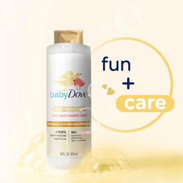 Baby Dove Bubble Bath Melanin-Rich Skin Nourishment For Nourished Skin And Bath Time Fun Sensitive Skin Care With Skin-Natural N