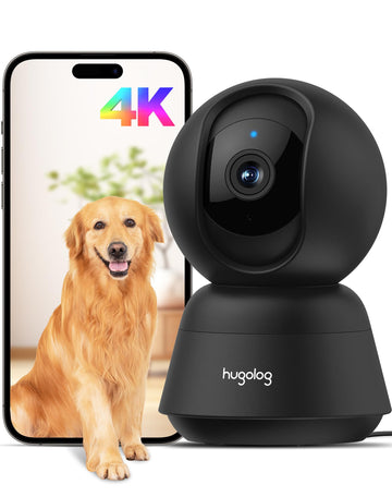 Hugolog 2K 3Mp Indoor Pan/Tilt Security Camera With Auto-Focus,Ideal For Baby Monitor/Pet Camera/Home Security,Starlight Color N