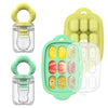 Baby Fruit Food Feeder Breastmilk Popsicle Molds With Freezer Tray, Tenmonth Silicone Baby Feeder For Safe Infant Self Feeding A
