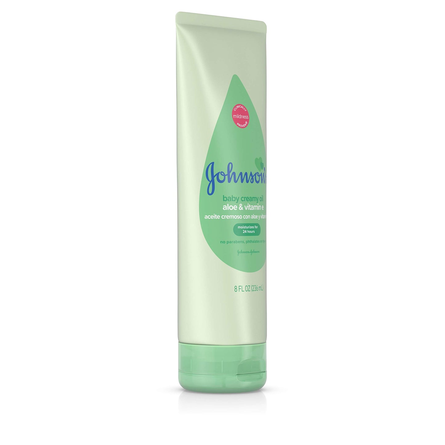 Johnson'S Skin Nourish Creamy Oil Aloe Scent & Vitamin E, 8 Ounce (236 Ml) (Pack Of 2)
