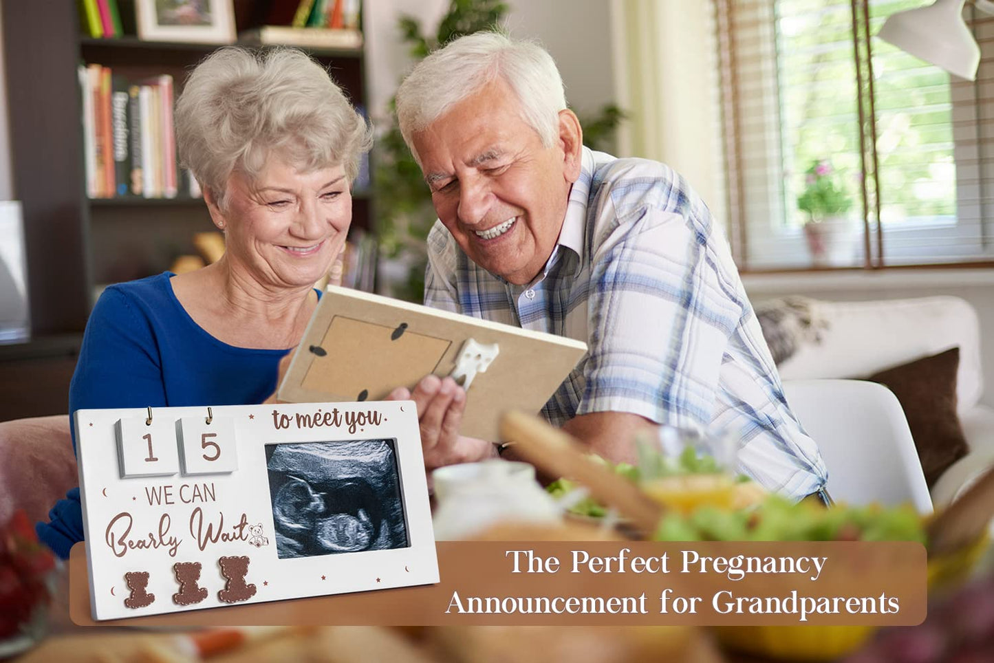 Expecting Parents To Be Unique Gifts For Pregnant Women, Sonogram Picture Frame Pregnancy Gift We Can Bearly Wait With Countdown
