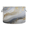 Canvas Storage Organizer Bin, Marble Yellow Storage Basket Laundry Hamper with Handle for Clothes Playroom Decor, Large, 20 in D