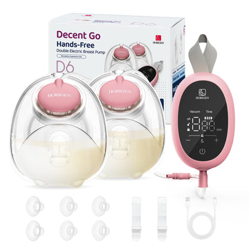Breast Pump Hands Free D6, Ultra-Lightweight Wearable Breast Pump With Soft Double-Seal Flange - 25Mm, Quiet & Leak-Proof Portab