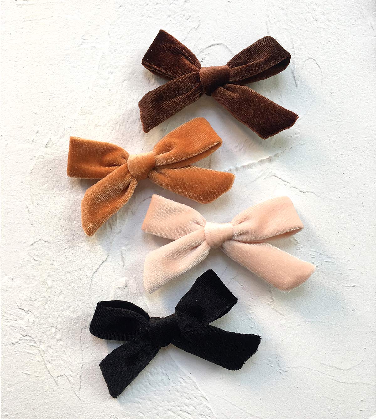 Fall Baby Girls Velvet Hair Bow Clips, 10Pcs Boutique 4' Bow Hair Alligator Clips Accessories For Toddlers, Little Girls, Schoo