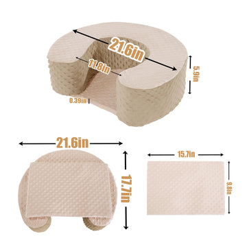 Mabozoo Foam Baby Floor Seat Pillow For Sitting Balance - Soft Infant Support Ring For Babies, Toddlers (Beige)