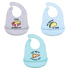 Hudson Baby Unisex Baby Silicone Bibs, Fast Food, One Size