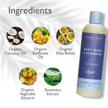 Socal Suds & Company Baby Body Wash & Shampoo With Shea Moisture For Sensitive Skin, Bath & Hair Products For Toddlers & Babies,