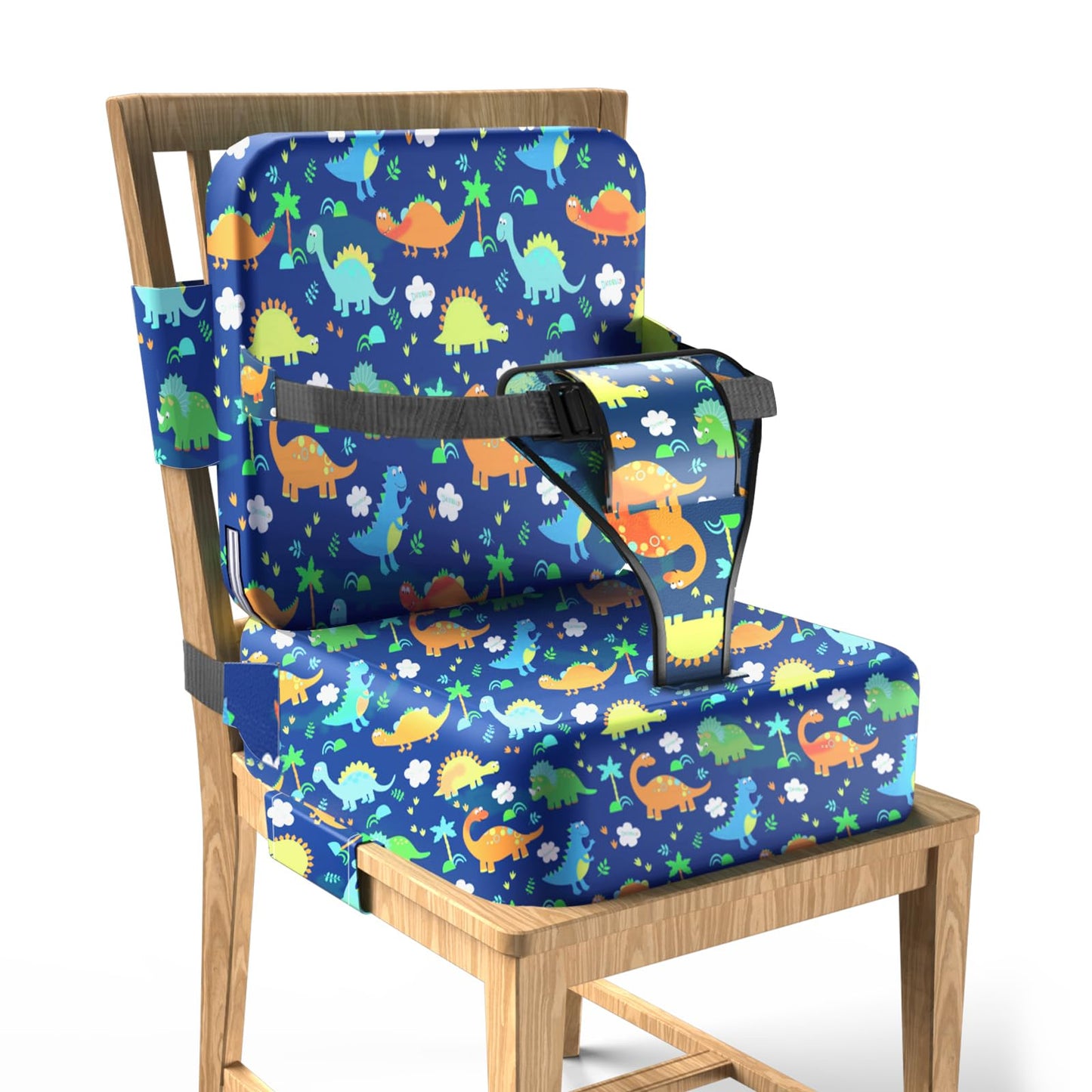 Toddler Booster Seat for Dining Table,Booster Seat for Kitchen Chair with Extended Straps,2PCS Portable with Safety Buckles,Suit