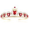 Descendants 4 Red Crown With Heart Descendants 4 Rise Of Red Costume Headdress Queen Of Hearts Gold Crown For Girls Teens Hallow