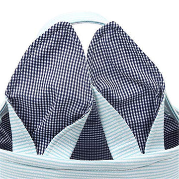 Easter Bunny Basket Seersucker Egg Bags For Kids,Personalized Candy Egg Basket Rabbit Boy Girl Gift Buckets With Fluffy Tail Gif