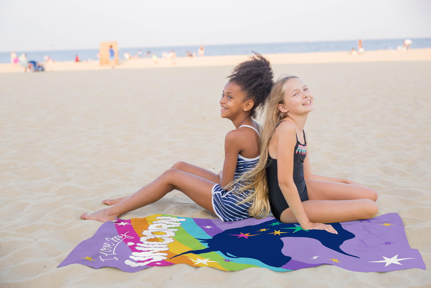 Jay Franco Unicorn Academy Bath Pool Beach Towel - Kids Purple Super Soft & Absorbent 100% Cotton Towel, Measures 28 X 58