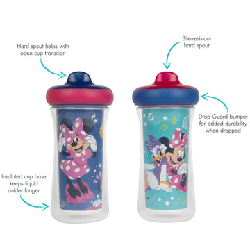 The First Years Disney Minnie Mouse Insulated Sippy Cups - Insulated Toddler Cups With Bite-Resistant Hard Spout - 9 Ounces - 2