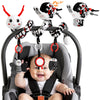 Spiral Car Seat Baby Toys 0-6 Months, Activity High Contrast Black White Sensory Toys with Wrist Rattles Set Hanging Stroller Ac