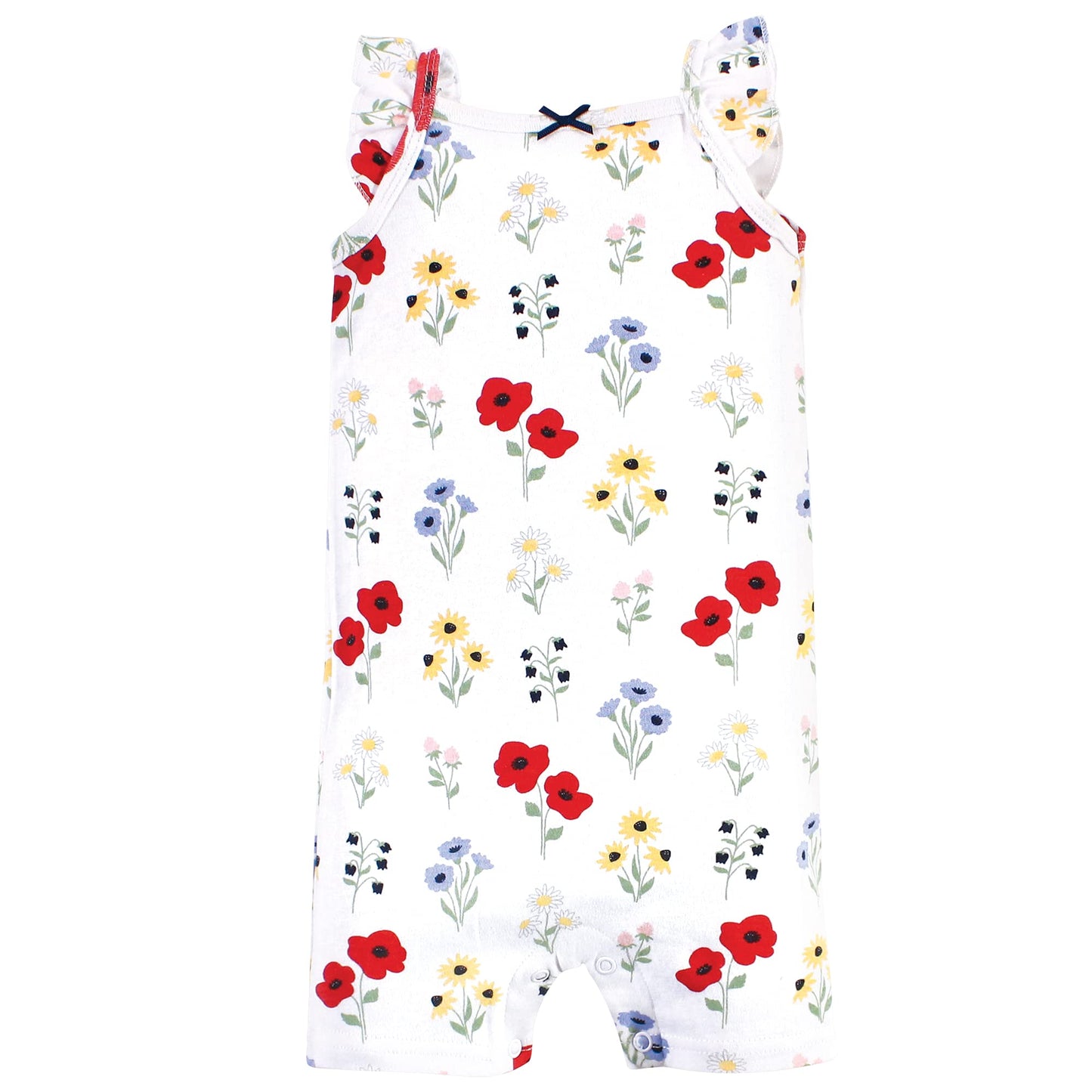 Hudson Baby Baby Cotton Rompers, Wildflower, 12-18 Months