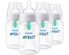 Philips Avent Anti-Colic Baby Bottle With Airfree Vent, 9Oz, With Flow 2 Nipples, 1M+, 4Pk, Clear, Scy703/04