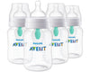 Philips Avent Anti-Colic Baby Bottle with AirFree Vent, 9oz, with Flow 2 Nipples, 1m+, 4pk, Clear, SCY703/04 (Pack of 6)